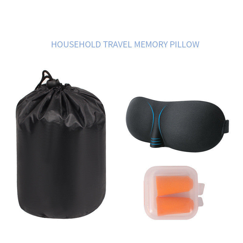 Travel U-Shaped Pillow 3-Piece Set | Neck Pillow + Eye Mask + Earplugs + Storage Bag